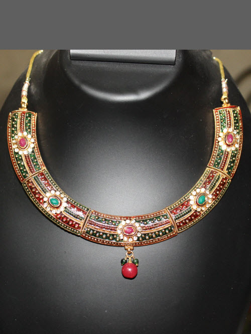Designer Kantha Necklace Set 10338
