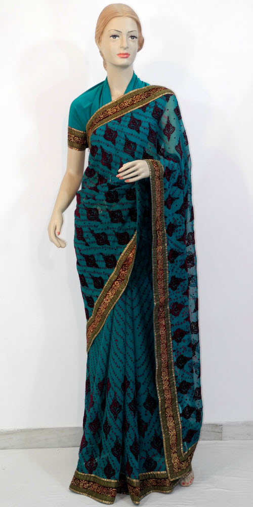 Designer Bandhani Saree Pure Georgette 10142