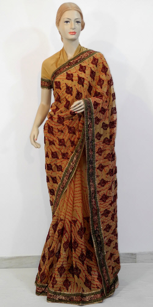 Designer Bandhani Saree Pure Georgette 10143