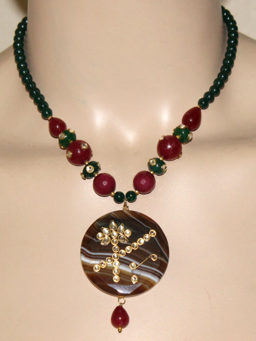 Designer Kantha Necklace Set 10328