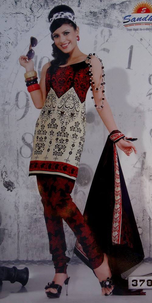 Designer Cotton Printed Suit Un-stitched 10390