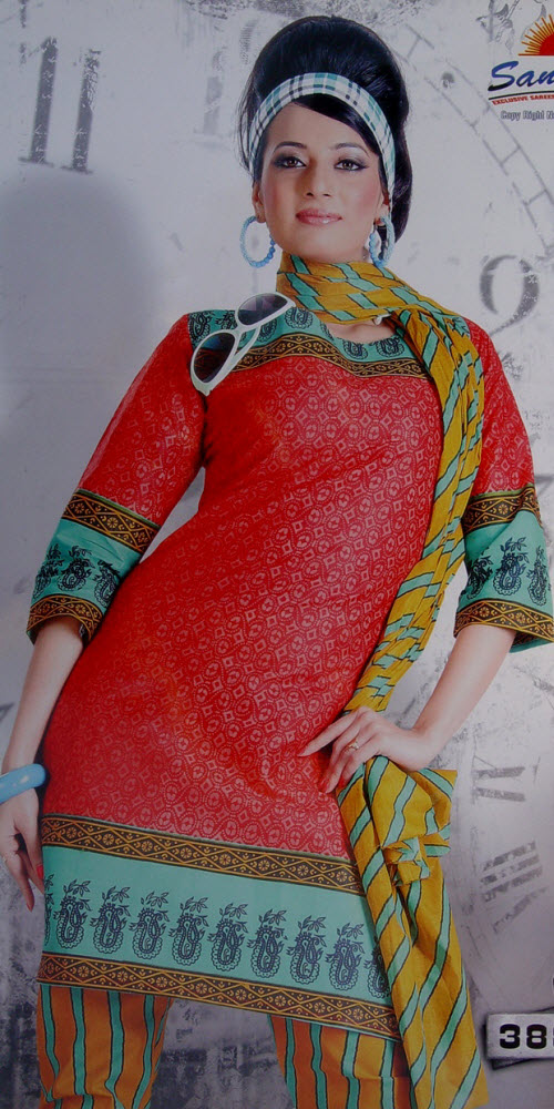 Designer Cotton Printed Suit Un-stitched 10400