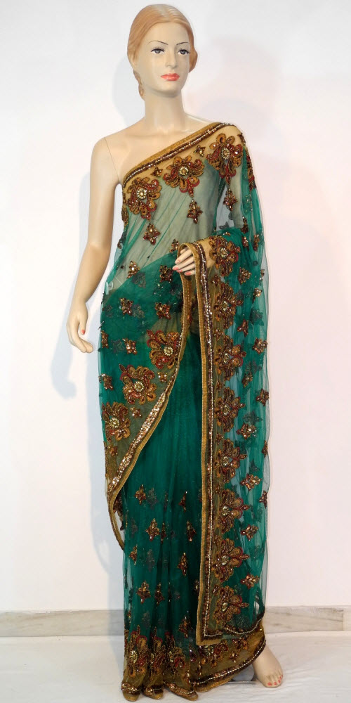 Designer Embroidered Saree 10664