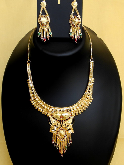23.5 Carat Gold-Plated Necklace Set 10826