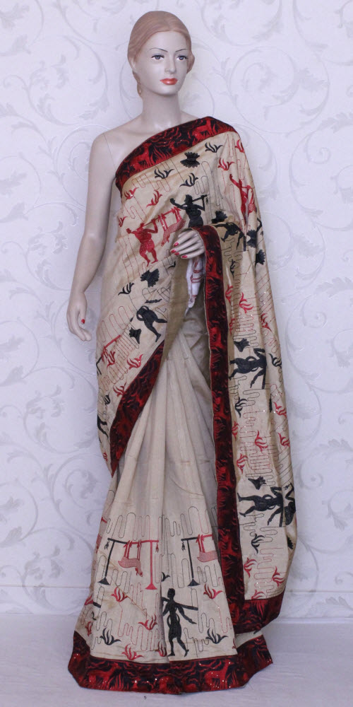 Designer Embroidered Saree 11178