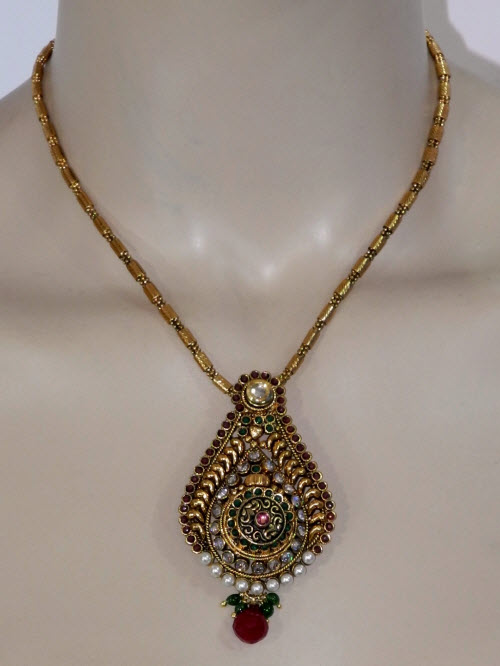 Designer Antique Pendant Set 11186