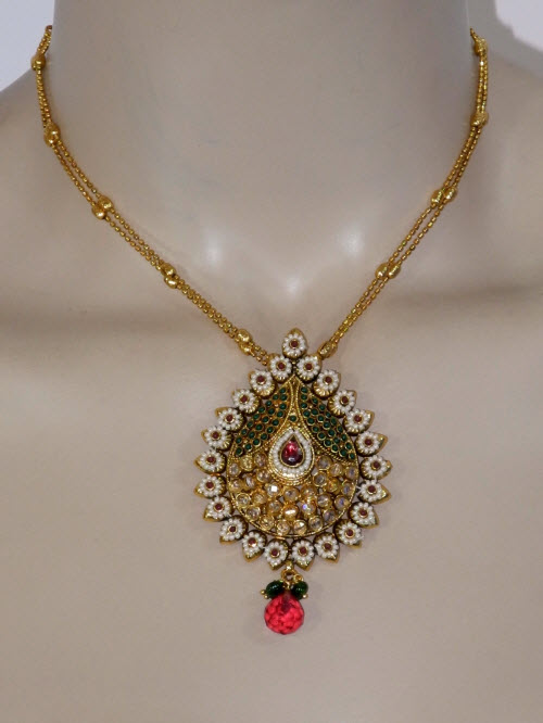 Designer Antique Pendant Set 11187