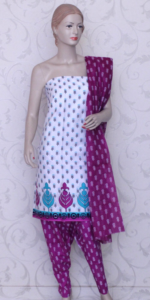 Casual Cotton Printed Suit Un-stitched 12414