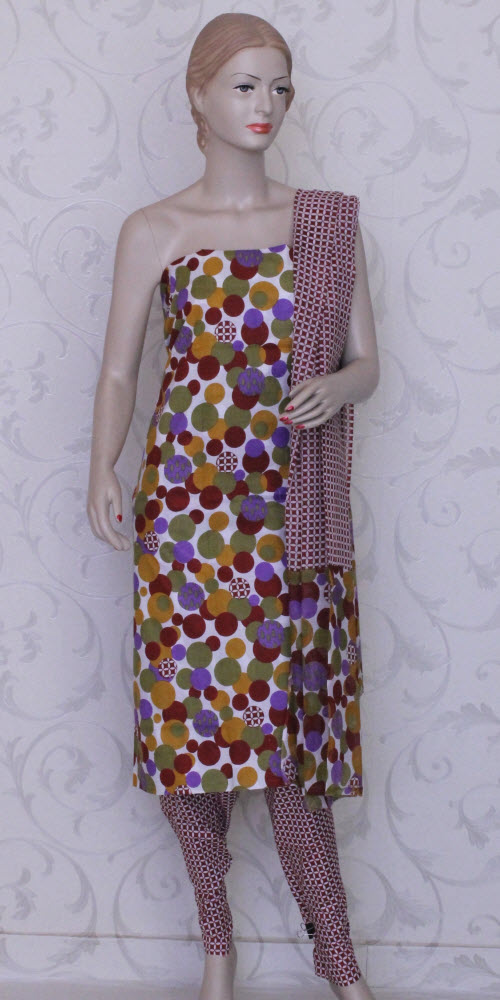 Casual Cotton Printed Suit Un-stitched 12420