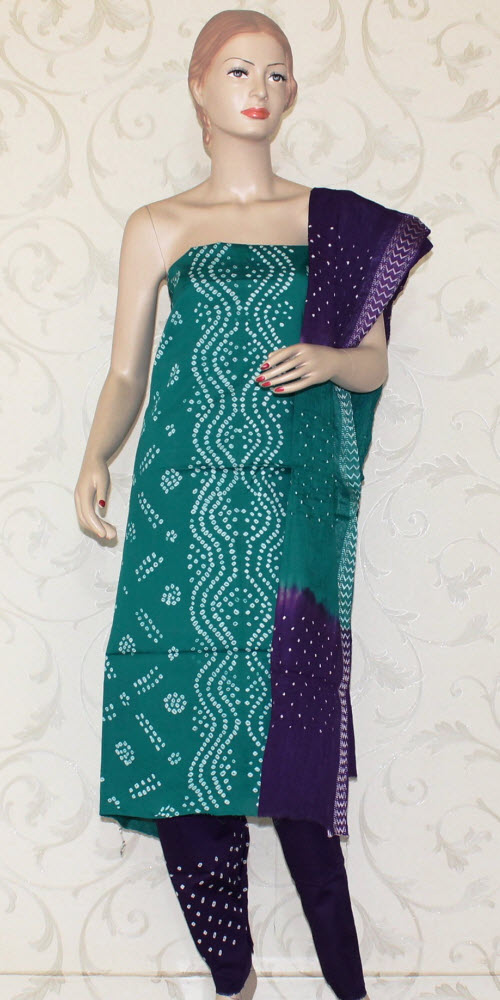 Bandhani (Tie & Die) Un-Stitched Pure Cotton Suit 12525