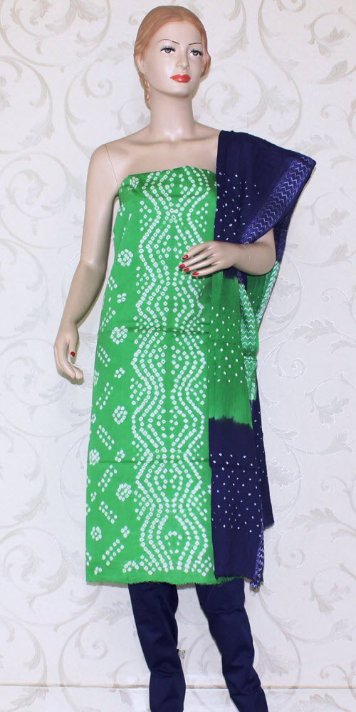 Bandhani (Tie & Die) Un-Stitched Pure Cotton Suit 12527